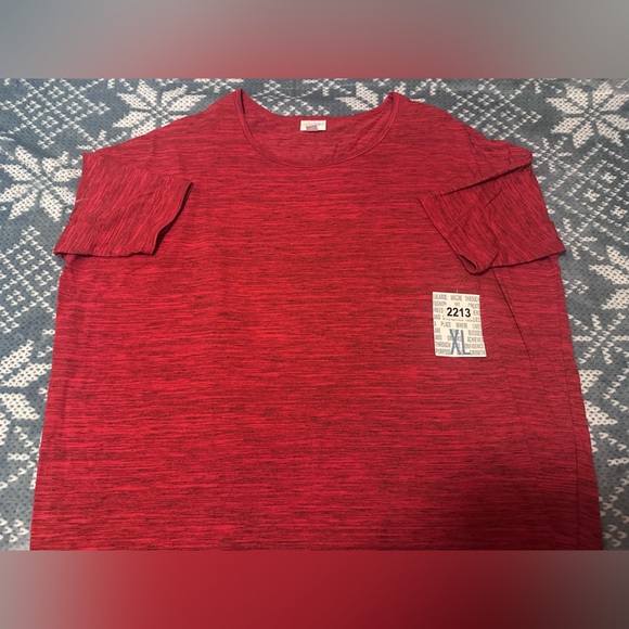 NWT Lularoe Irma Red Short Sleeve T-Shirt - Picture 1 of 1